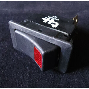 New Cole Hersee CH 58328-04 Black SPST On / Off Rocker Switch 12V w/ Red Lens